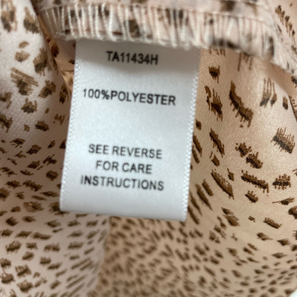 Aakaa Cheetah Print Button Up Drawstring Blouse S… - image 6